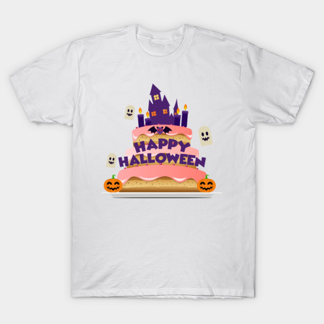 Happy Halloween Birthday Cake T-Shirt-TOZ